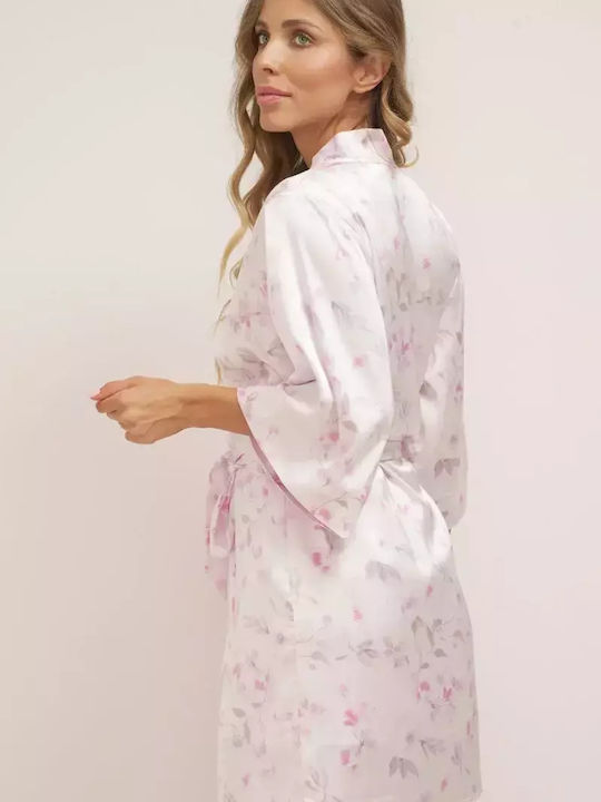 Bonatti Summer Women's Satin Robe Pink Sorella