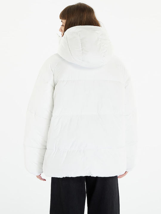 Ellesse Women's Short Puffer Jacket for Winter White