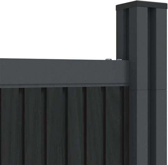 vidaXL Πάνελ Περίφραξης από WPC σε Γκρι Χρώμα 1.86x1.73m