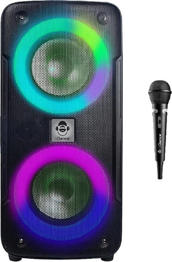 iDance Ηχείο Karaoke με Ενσύρματo Μικρόφωνο και Εφέ Φωτισμού DJX100 Μαύρο