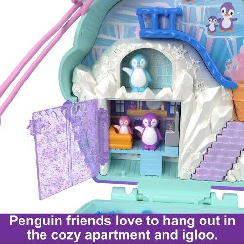 Mattel Compact Polly Pocket Snow Sweet Penguin Compact for 4+ Years (Miscellaneous Designs)