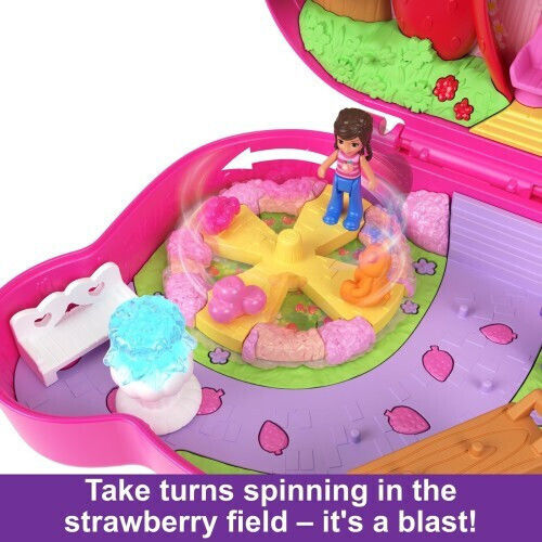 Mattel Polly Polly Pocket Straw-beary Patch Compact For 4+ Years (Miscellaneous Designs)