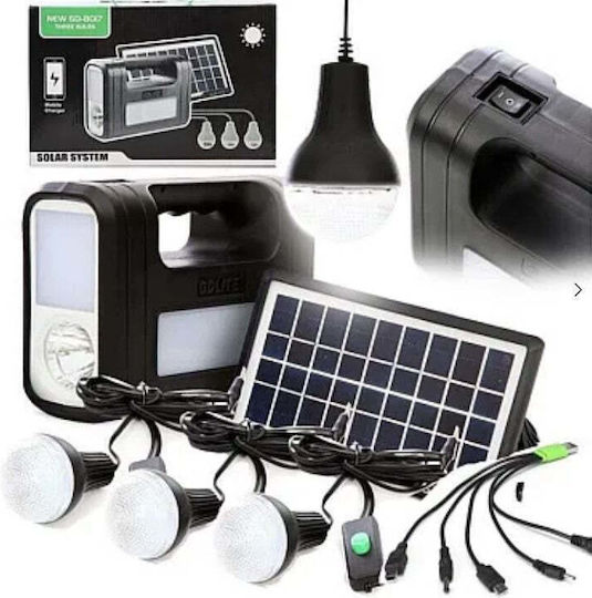Solares Beleuchtungssystem GD-Lite 8017 mit 3 LED-Lampen + XL-Akku mit hoher Kapazität