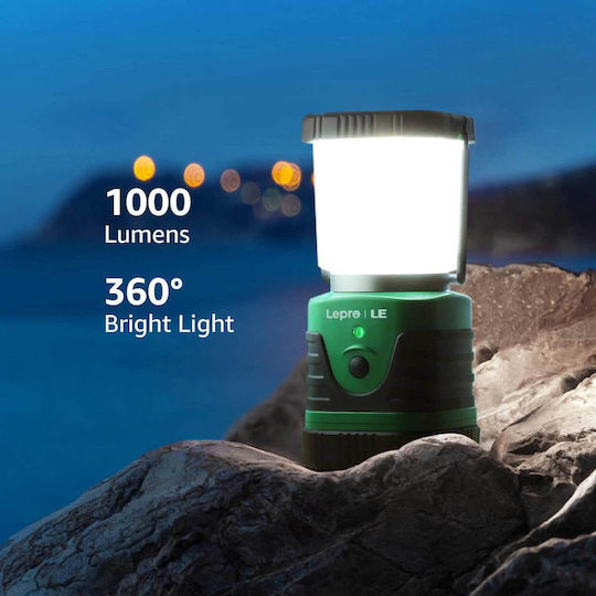 Lighting Ever 3300008 Portable Led Lantern Rechargeable for Camping Waterproof with Flashlight & Powerbank 1000lm 75W White
