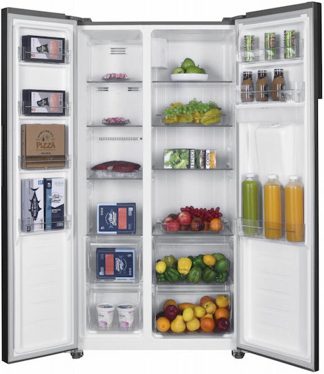 Heinner 439lt Total NoFrost Î176.5xL90xA59.5cm. Inox HSBS-H439NFXWDE++