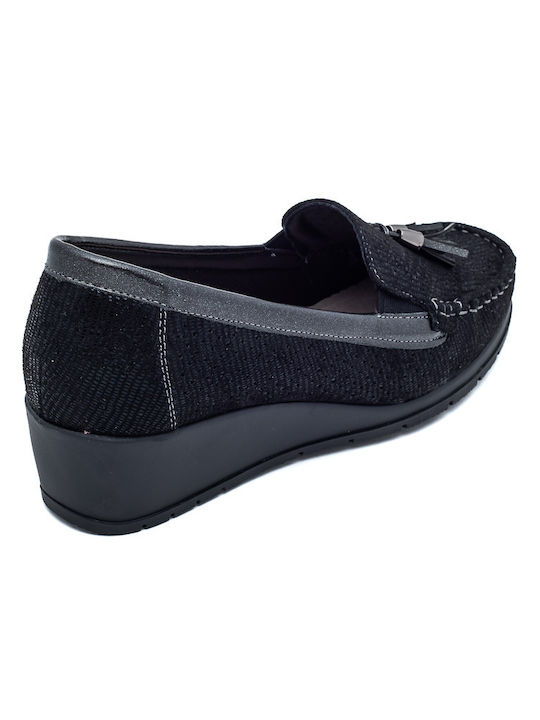 Soft & Flex Women's Moccasins in Black Color