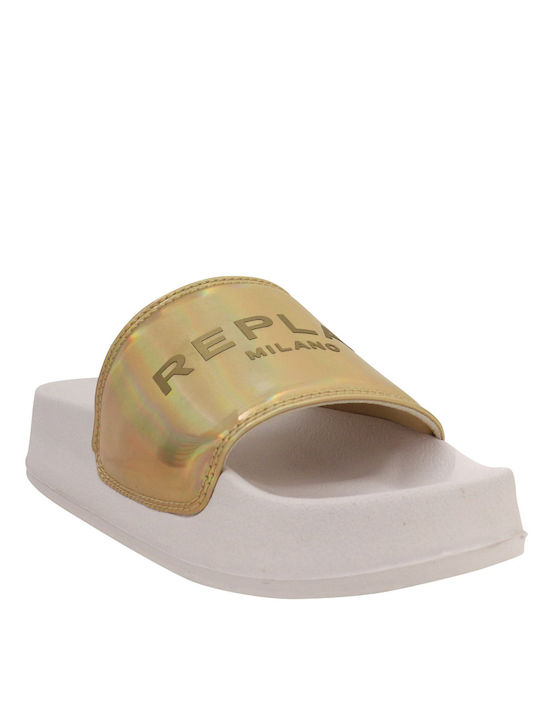 Replay Frauen Flip Flops in Gold Farbe