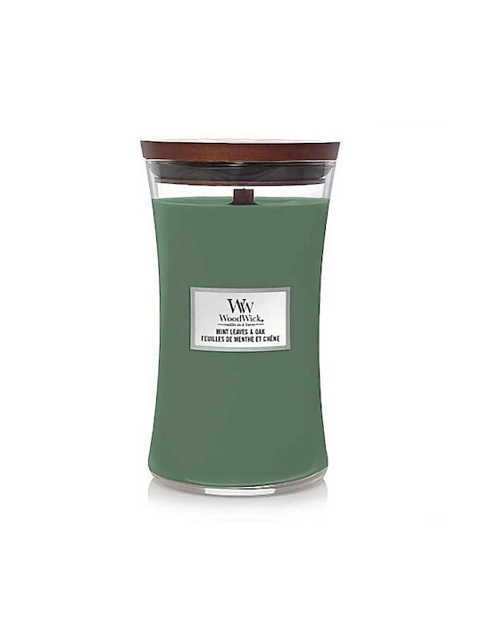 WoodWick Lumânare Aromată Mint Leaves Verde 609.5gr 1buc