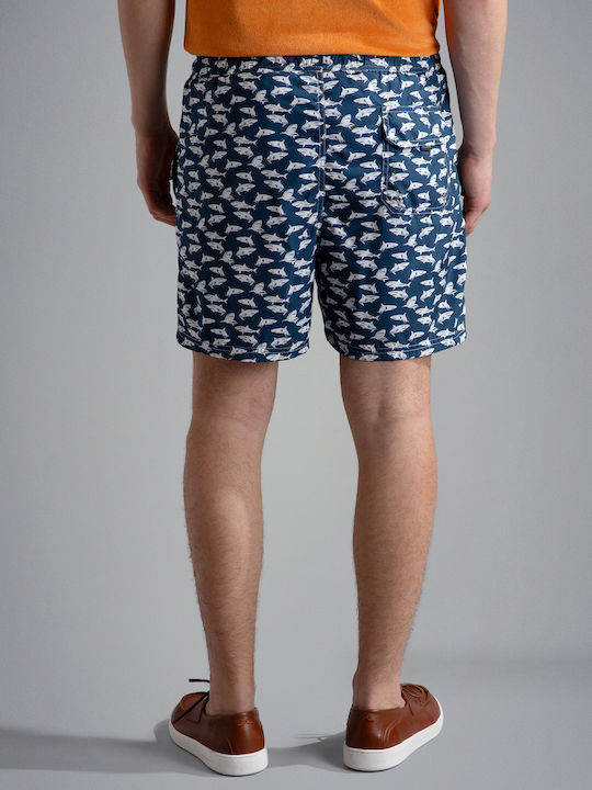 Paul & Shark Men's Swimwear Shorts Blue with Patterns