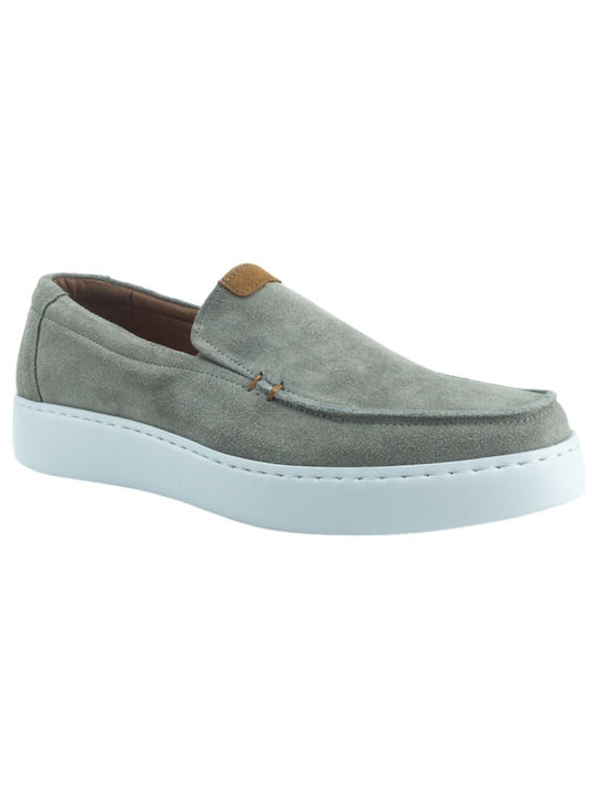 Antonio Shoes Herren Mokassins in Gray Farbe