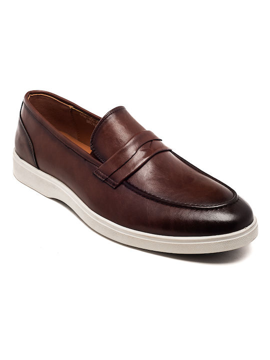 Voi & Noi Ανδρικά Boat Shoes σε Καφέ Χρώμα