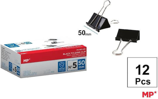 Madrid Papel Klammern 50mm Schwarz 12Stück