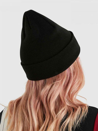 Sciole Beanie Γυναικείος Σκούφος Πλεκτός σε Μαύρο χρώμα