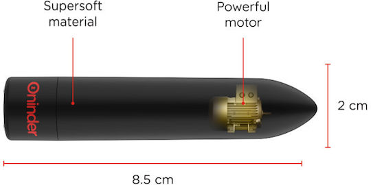Oninder Mini Δονητής Bullet με Απομακρυσμένο Έλεγχο 8.5cm Μαύρος