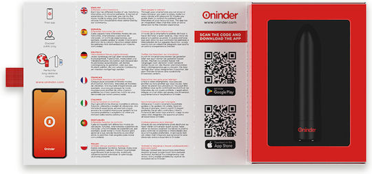 Oninder Mini Δονητής Bullet με Απομακρυσμένο Έλεγχο 8.5cm Μαύρος