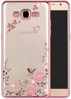 Hurtel Forcel Strass Tpu Coperta din spate Silicon Rose Gold (Galaxy J3 2017)