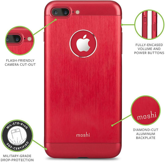 Moshi Armour Back Cover Πλαστικό Κόκκινο (iPhone 8 Plus / 7 Plus)