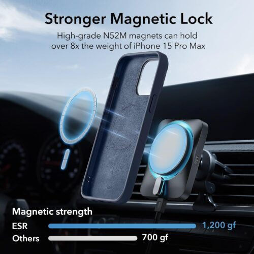 ESR Cloud Soft Halolock Kickstand Back Cover Σιλικόνης 1.2mm Μπλε (iPhone 15 Pro)