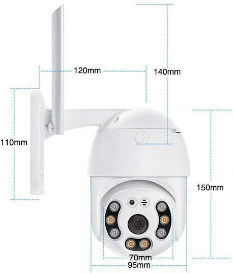IP Cameră de Supraveghere Wi-Fi Full HD+ 3MP Rezistentă la apă cu Lentilă 3.6mm