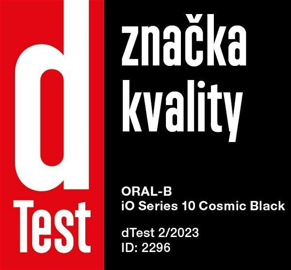 Oral-B iO Series 10 Ηλεκτρική Οδοντόβουρτσα με Αισθητήρα Πίεσης και Θήκη Ταξιδίου Μαύρη (4210201434672)