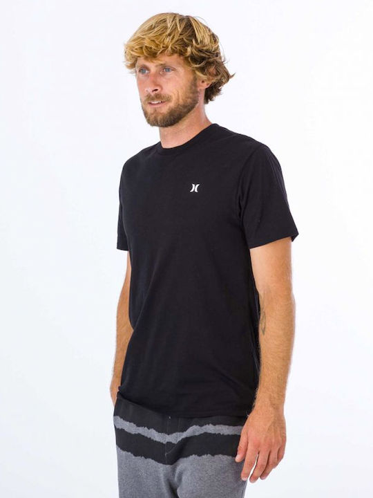 Hurley Ανδρικό Αθλητικό T-shirt Κοντομάνικο Μαύρο