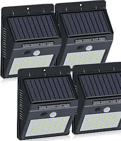 Lampă Solară Stradală 0.55W 120lm cu Senzor de Mișcare și Fotocelulă