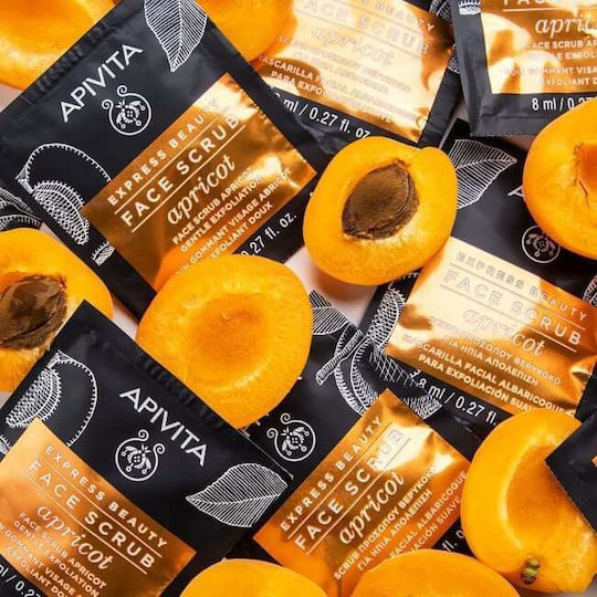 Apivita Express Beauty Apricot Scrub for Face in Gel for Normal/Dry Skin 16ml