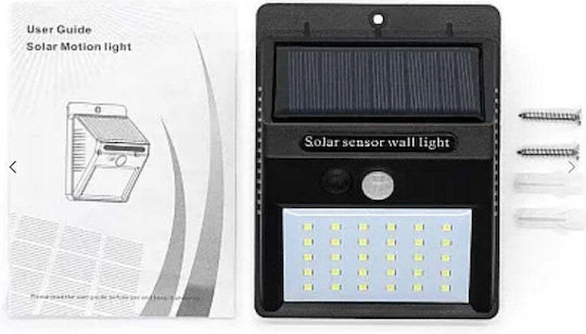 Lampă Solară Stradală 0.55W 120lm cu Senzor de Mișcare și Fotocelulă