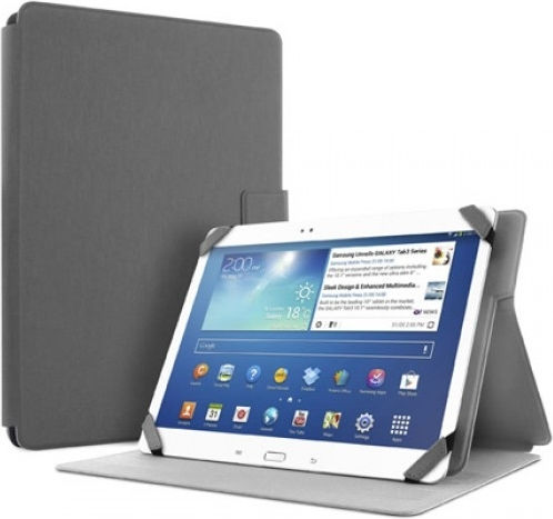 Puro Color Silk Flip Cover Γκρι (Universal 7-8")