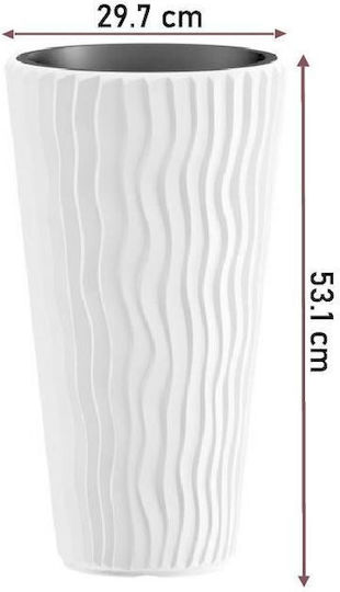 Prosperplast Übertopf Kunststoff Weiß 29.7x29.7εκ.