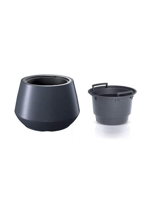 Prosperplast Planter Plastic Gray 43.6x43.6cm.