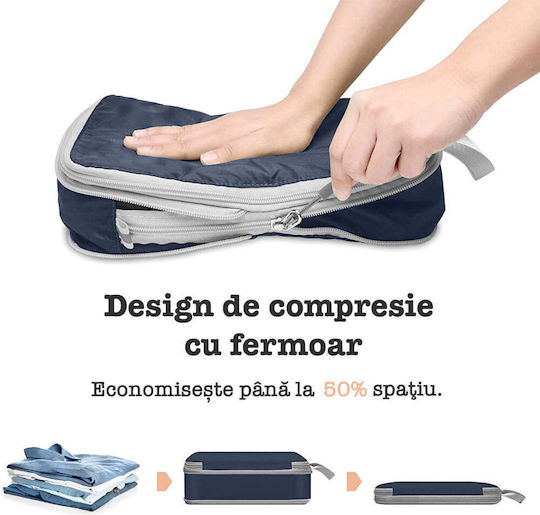 Quasar Luggage Organizer Covers Θήκη Οργάνωσης Μπλε 6τμχ