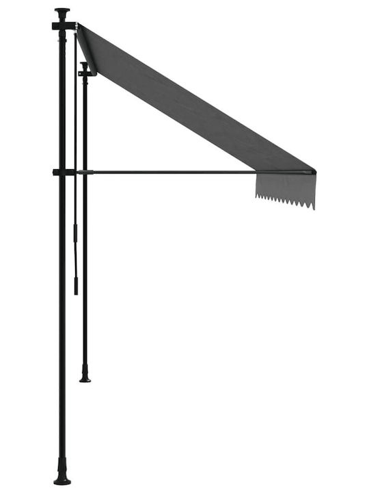vidaXL Terrace Wall Tent Gray 3x1.5cm