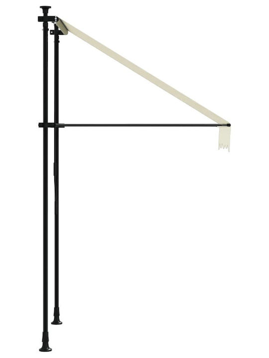 vidaXL Terrace Wall Tent Beige 1x1.5cm