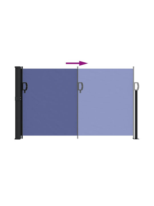 vidaXL Seitenrolloschatten Terrasse Blau 1.2x6m