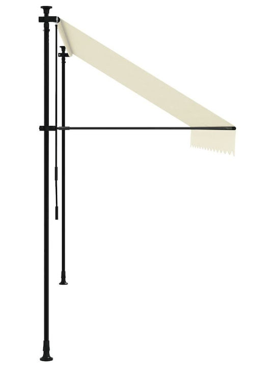 vidaXL Terrace Wall Tent Beige 3x1.5cm