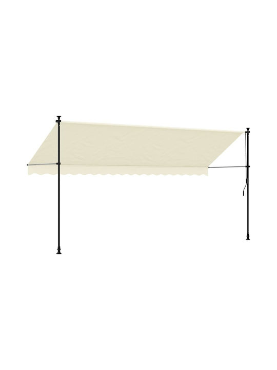 vidaXL Terrace Wall Tent Beige 4x1.5cm
