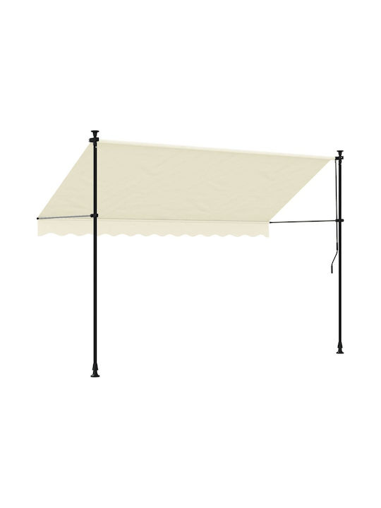vidaXL Terrace Wall Tent Beige 3x1.5cm