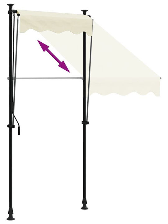 vidaXL Terrace Wall Tent Beige 1x1.5cm