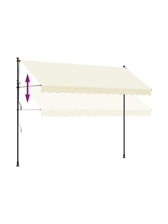vidaXL Terrace Wall Tent Beige 3.5x1.5cm