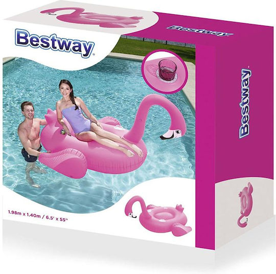 Bestway Inflatable Ride On for Sea Flamingo Pink 175x173cm