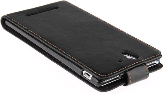 YouSave Accessories Leather-Effect Flip Case Black (Xperia C3) Книга Черен (Realme C3)
