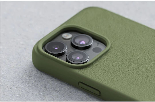 Njord Suede Back Cover Πλαστικό 2mm Χακί (iPhone 15)