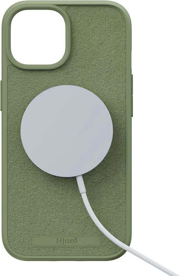 Njord Suede Back Cover Πλαστικό 2mm Χακί (iPhone 15)