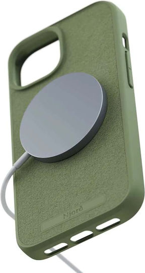 Njord Suede Back Cover Πλαστικό 2mm Χακί (iPhone 15)