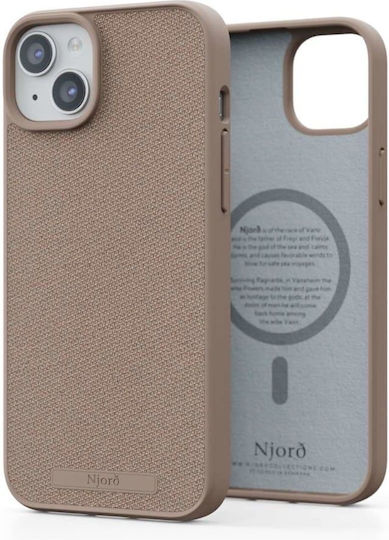 Njord Задна корица Текстил 2мм Розов (iPhone 15 Plus)