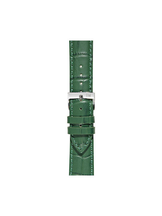 Morellato Bolle Watch Strap 20-18mm Green Leather Silver Hardware A01x2269480072cr20
