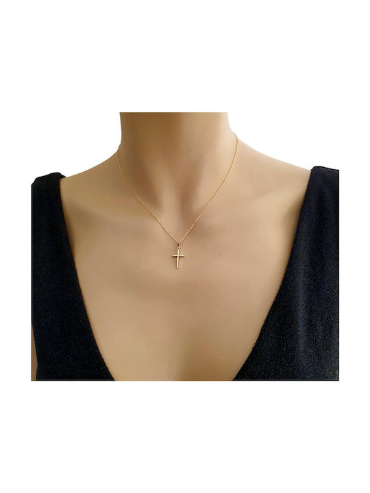 Papadopoulos Gold Women's Cross with Chain