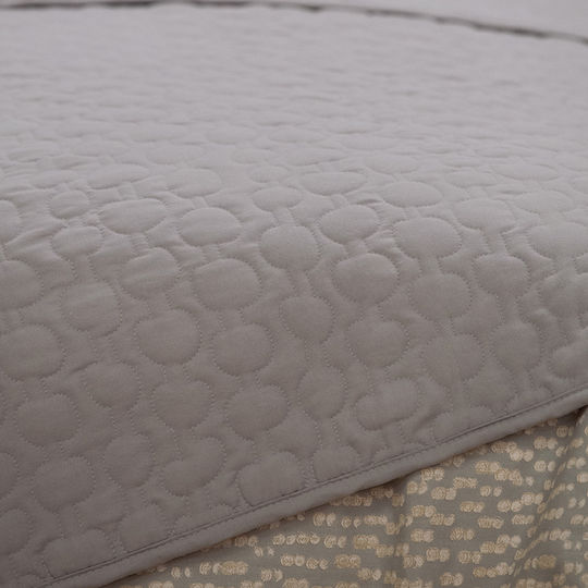 Nef-Nef Homeware Candy Κουβερλί Υπέρδιπλο Microfiber Grey 230x240cm