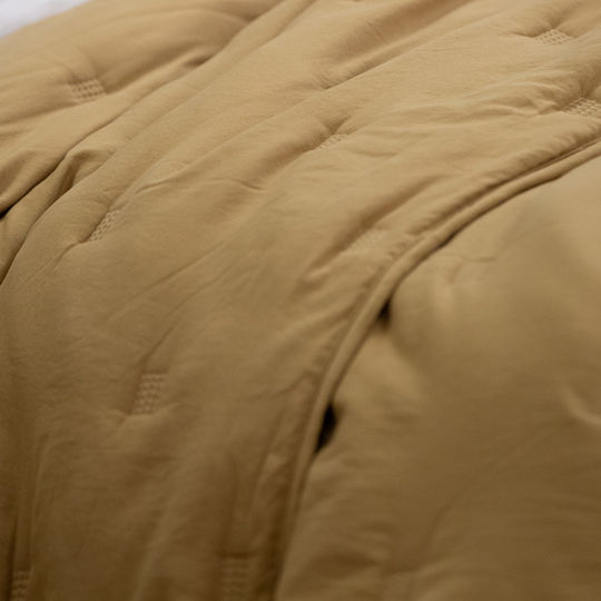 Nef-Nef Homeware Marven Tagesdecke Anderthalbbetten Mikrofaser Honey 180x240cm